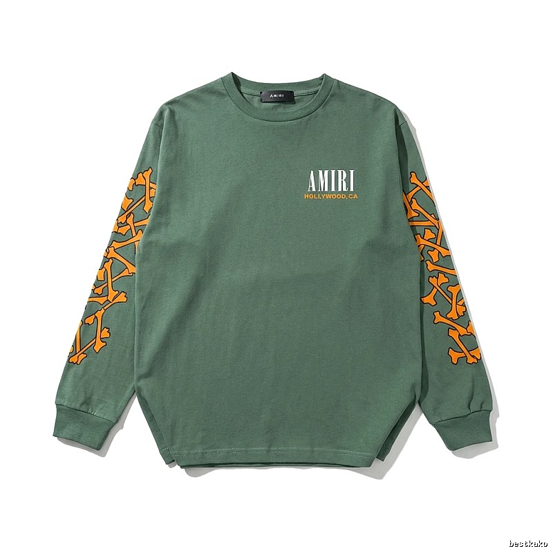 AMIRI Trendy and Cool Style Olive Green Sweatshirt