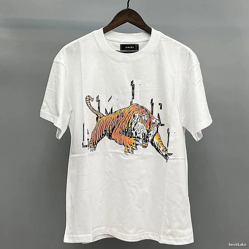 Amiri White Records Graphic T-Shirt Modern Fit