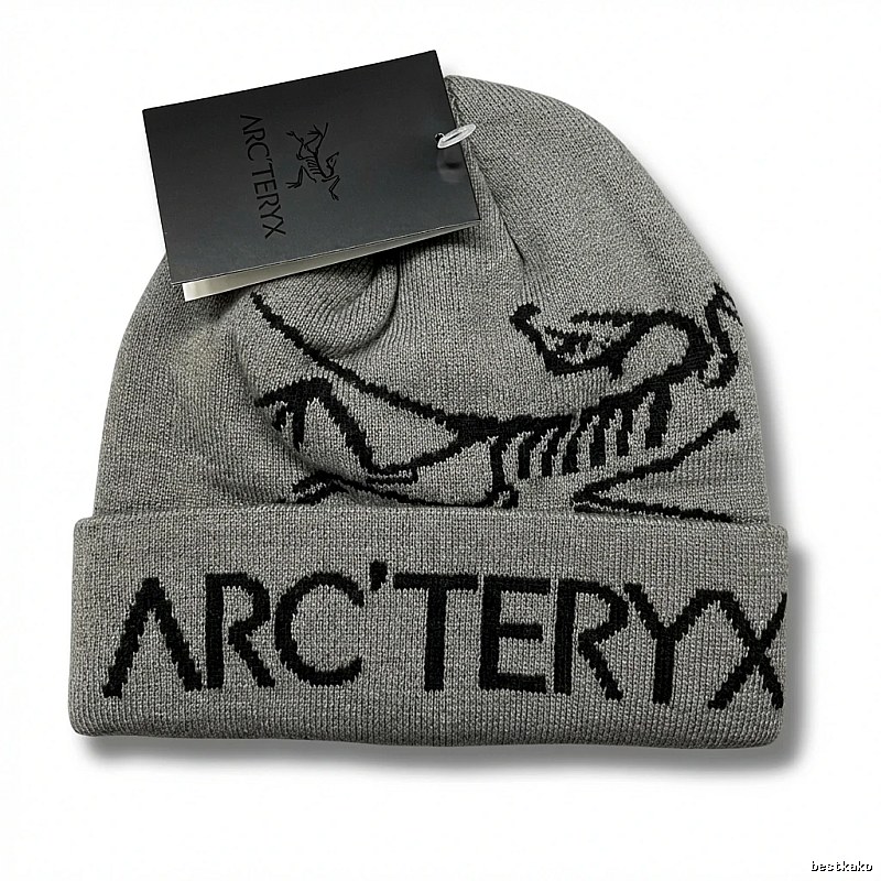 Arc'teryx minimalist style grey knitted hat