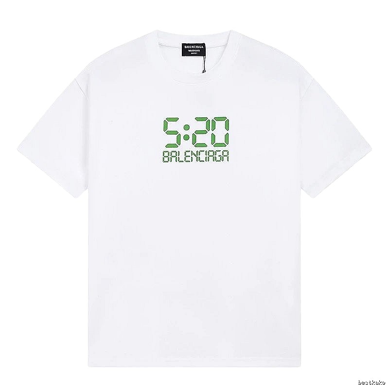 Balenciaga 5:20 Printed Trendy White T-Shirt