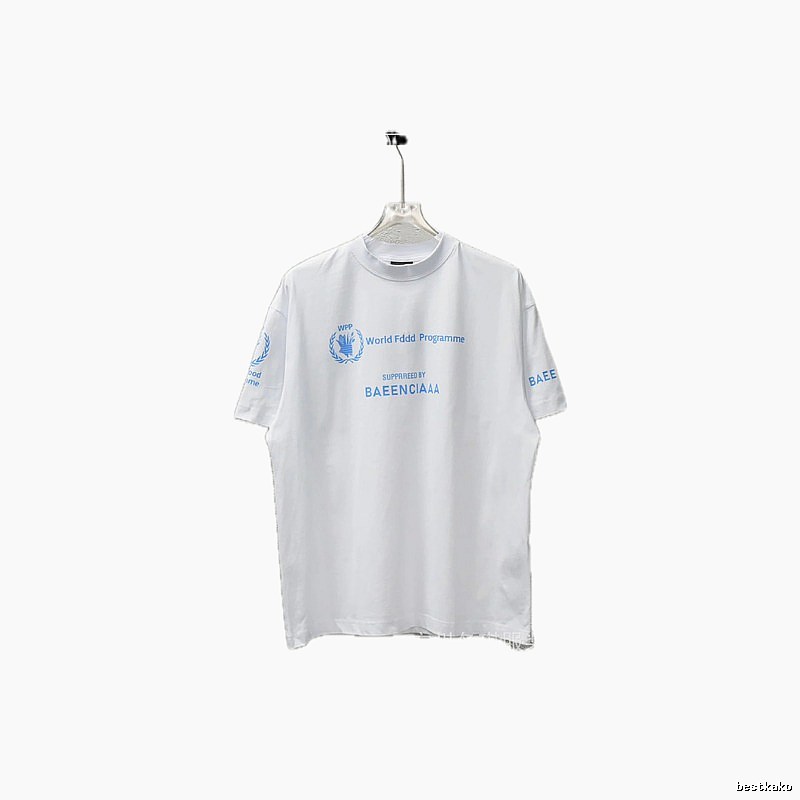 Balenciaga Blue Label Simple White T-shirt