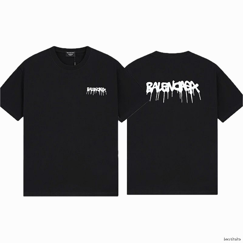 Balenciaga Graffiti Street Style Black T-Shirt