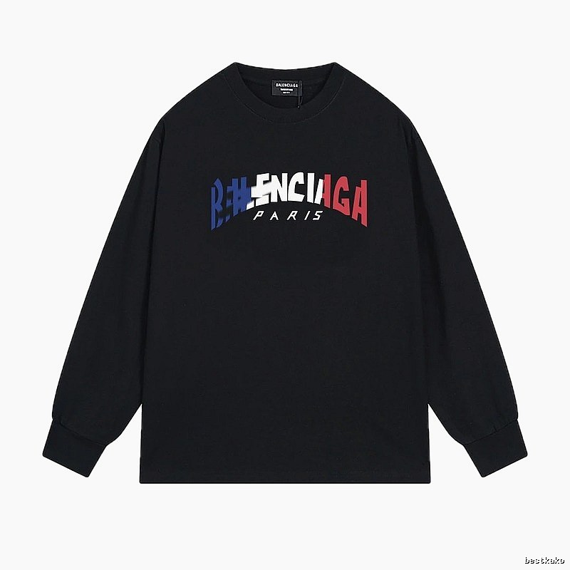 Balenciaga letter-style black sweatshirt