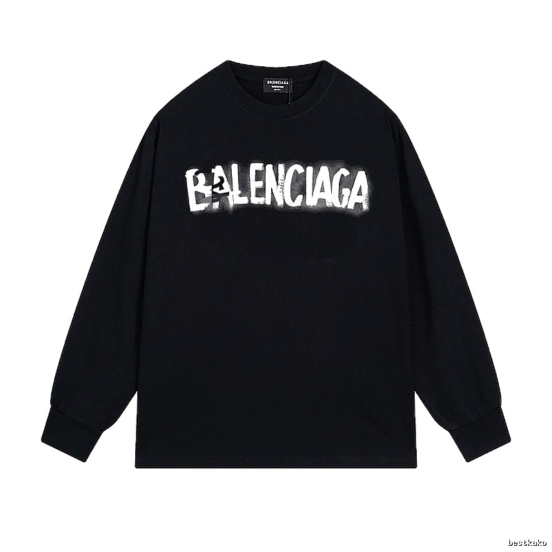 Balenciaga letter style black T-shirt