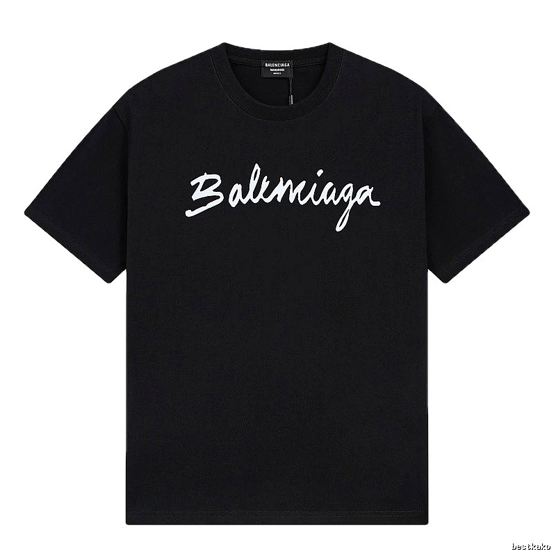 Balenciaga minimalist style black T-shirt