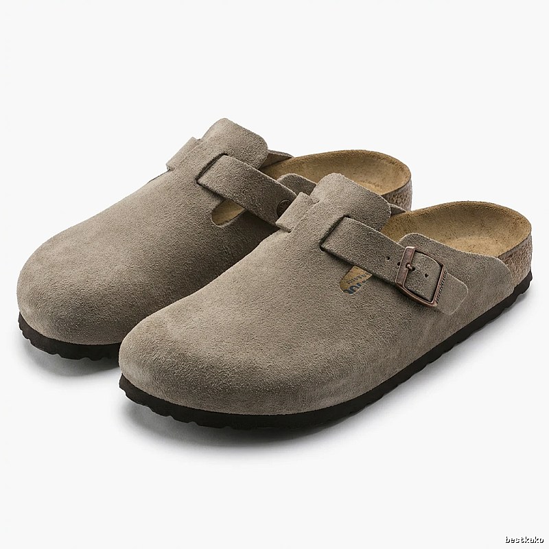 BIRKENSTOCK suede retro-style grey shoes