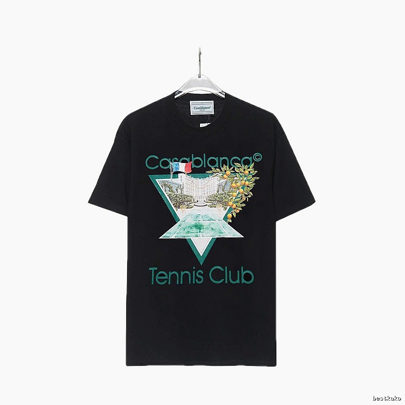 Casablanca - printed casual - style black T - shirt