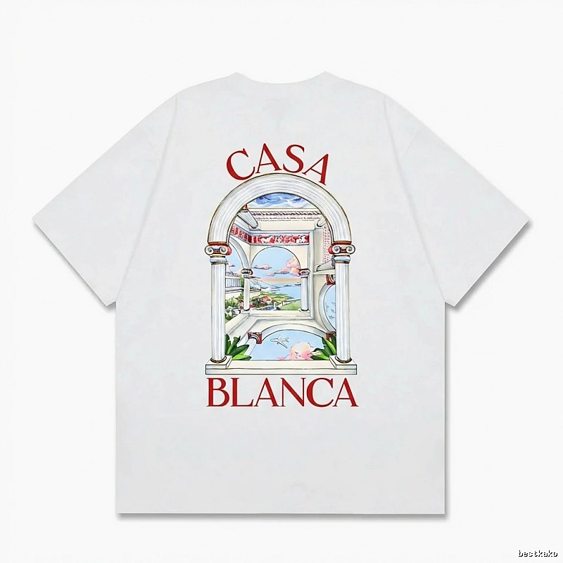 Casablanca retro style white T-shirt