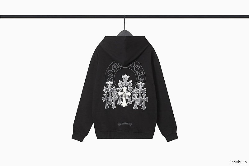 Chrome Hearts 2089-72 Black Cross Graphic Hoodie Easy Pairing