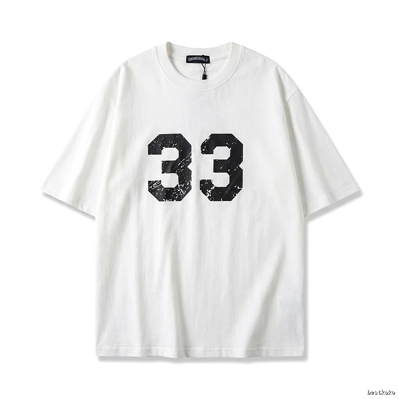 Chrome Hearts American-style digital wind white T-shirt