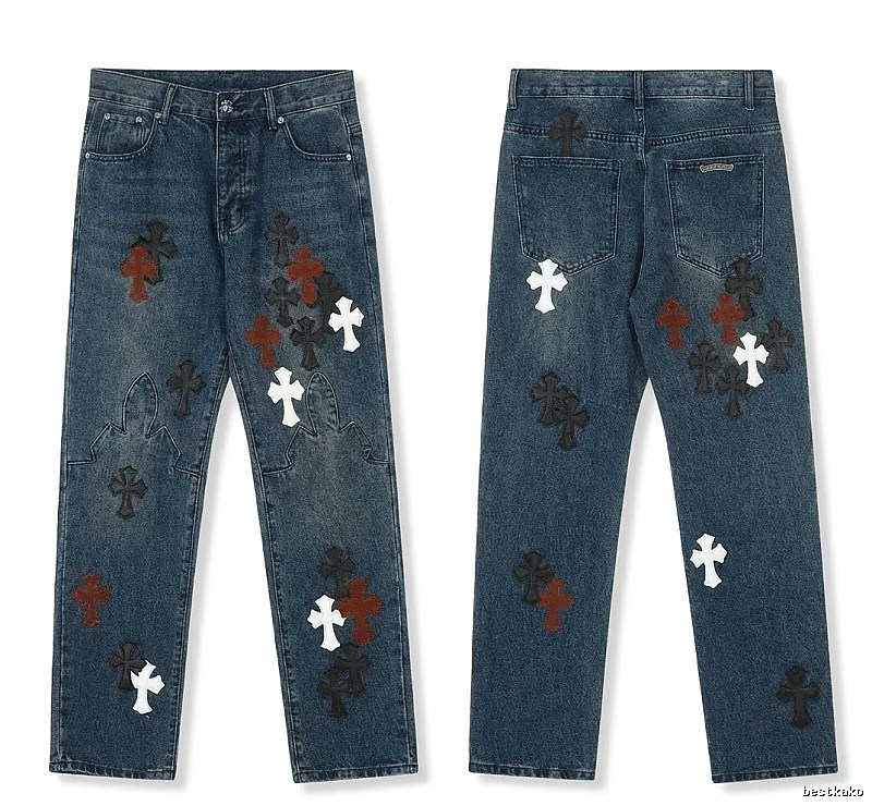 Chrome Hearts Cross Denim Long Pants