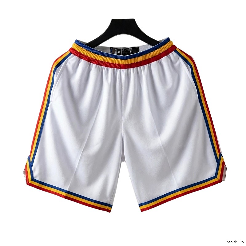 Curry series retro-style white shorts