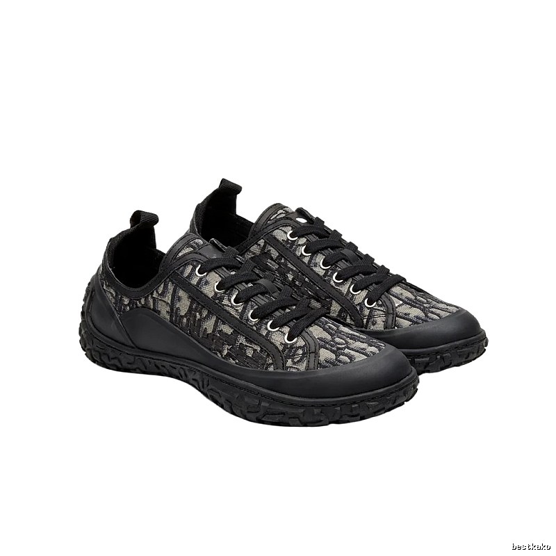 Dior monogram casual style black shoes