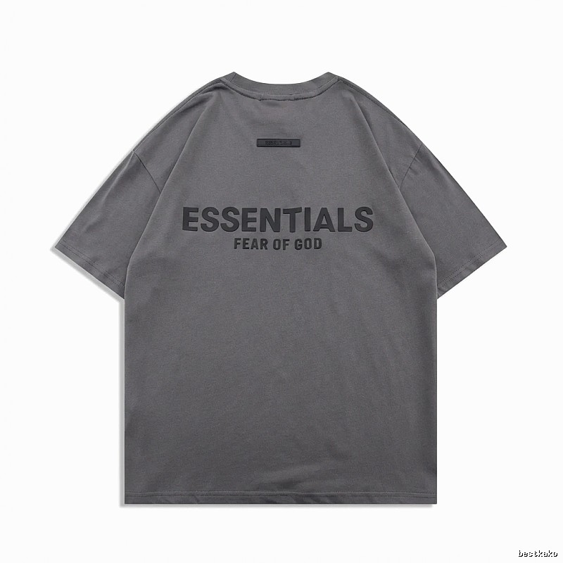 ESSENTIALS Simple Grey Short-sleeve Shirt