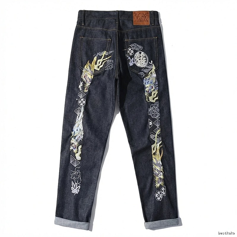 EVISU embroidered trendy brand jeans