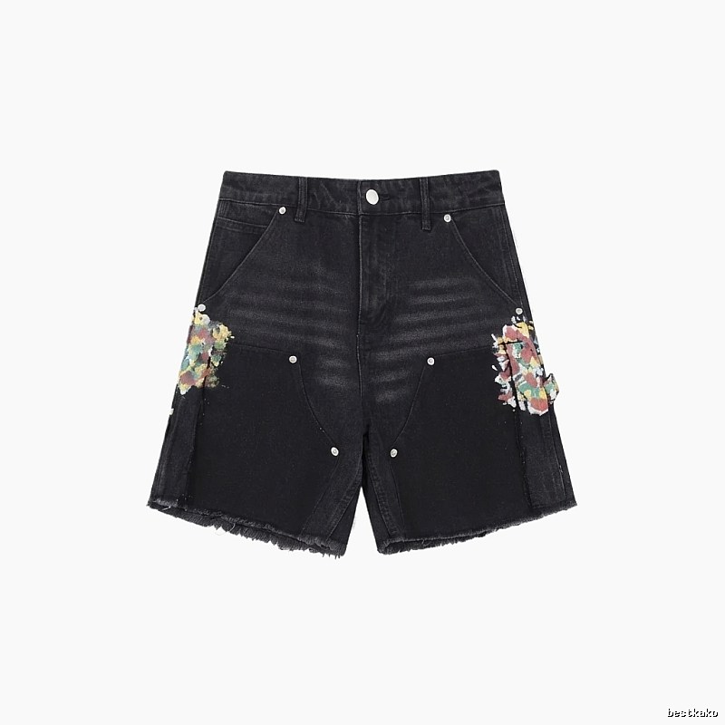 Gallery Dept Graffiti Style Black Shorts