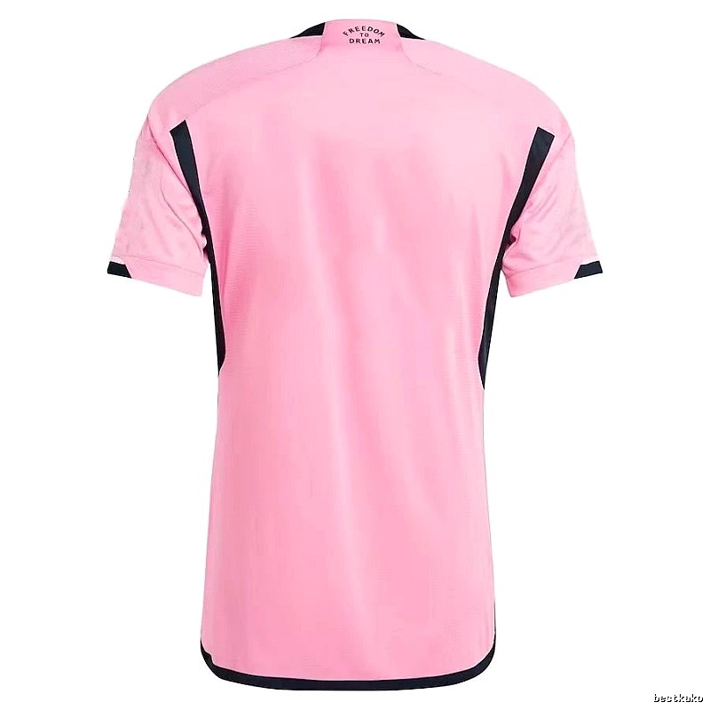 Inter Miami Logo Detail Messi #10 soccer jersey Pink Inter Miami with Relaxed Feel