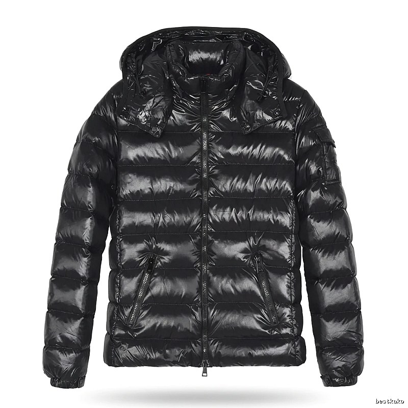 Moncler black shiny down jacket