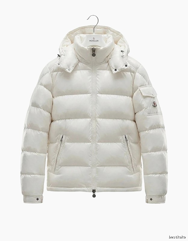 Moncler shiny and fashionable white down jacket