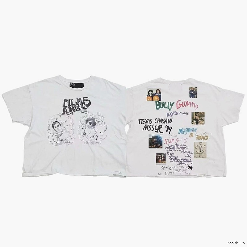 Paly Hollywood Graffiti Street Style White T-Shirt