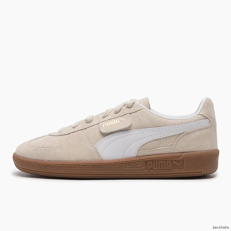 PUMA retro-style white canvas shoes