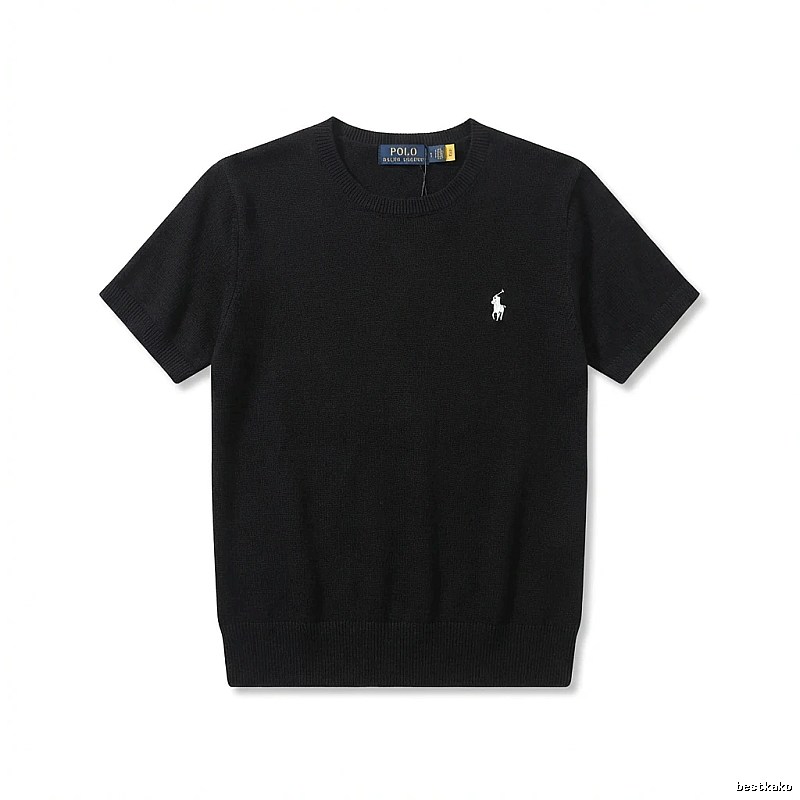 Ralph Lauren Polo series black short-sleeved shirts