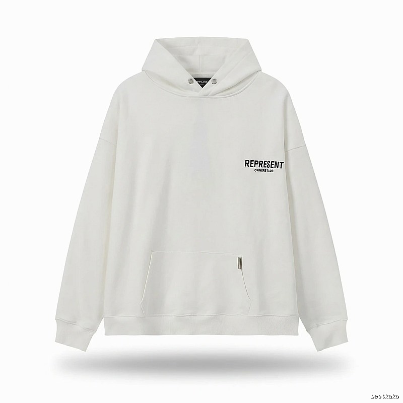 REPRESENT Simple Style White Hoodie