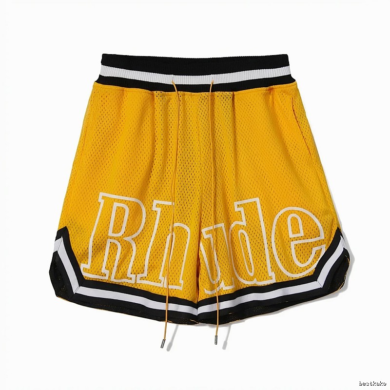 RHUDE sporty yellow shorts