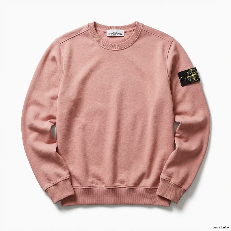 Stone Island basic simple style pink sweatshirt