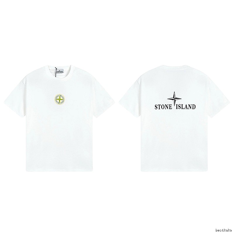 Stone Island Compass Series Street Style White T-Shirt