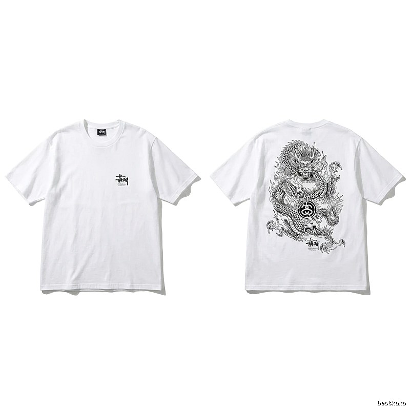 Stussy Chinese-style white T-shirt