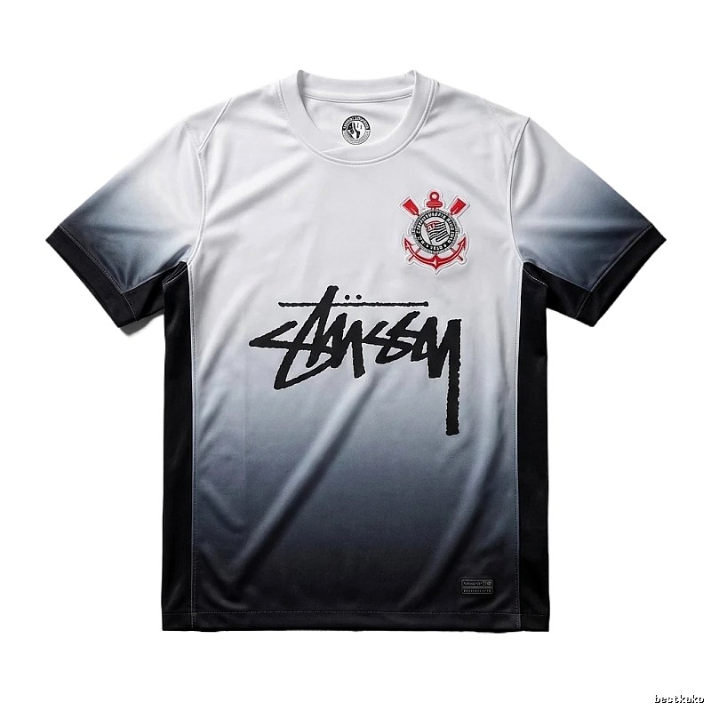Stussy gradient style white and black T-shirt
