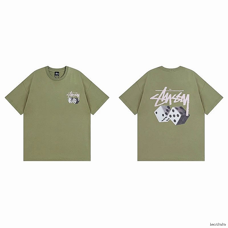 Stussy Green Spider Graphic T-Shirt Everyday Rotation Logo