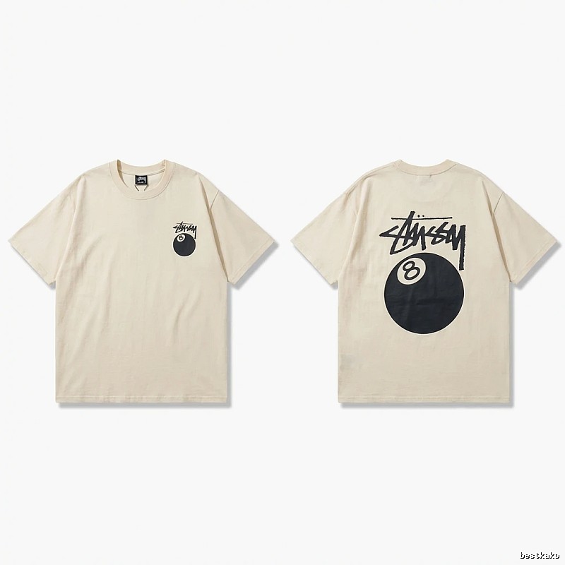 Stussy No.8 Ball Series Retro-Style T-Shirt