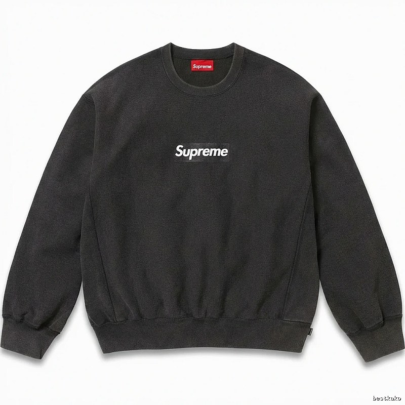 Supreme classic minimalist style black sweatshirt