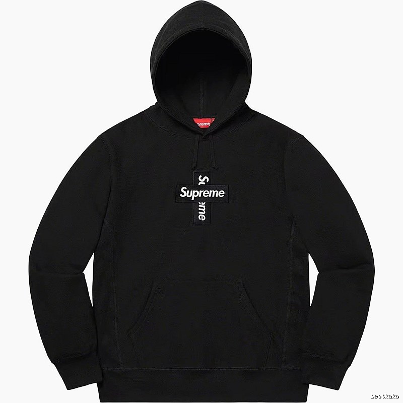 Supreme Lightweight Logo hoodie Gray Red Oversized for Trend Styling