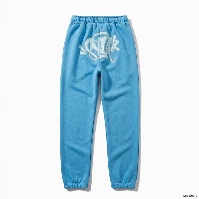 SynaWorld graffiti-style light blue sweatpants