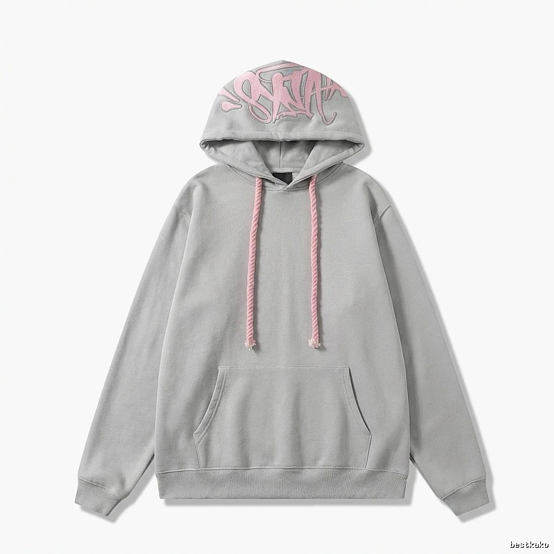 SynaWorld Graffiti Style Light Gray Hoodie