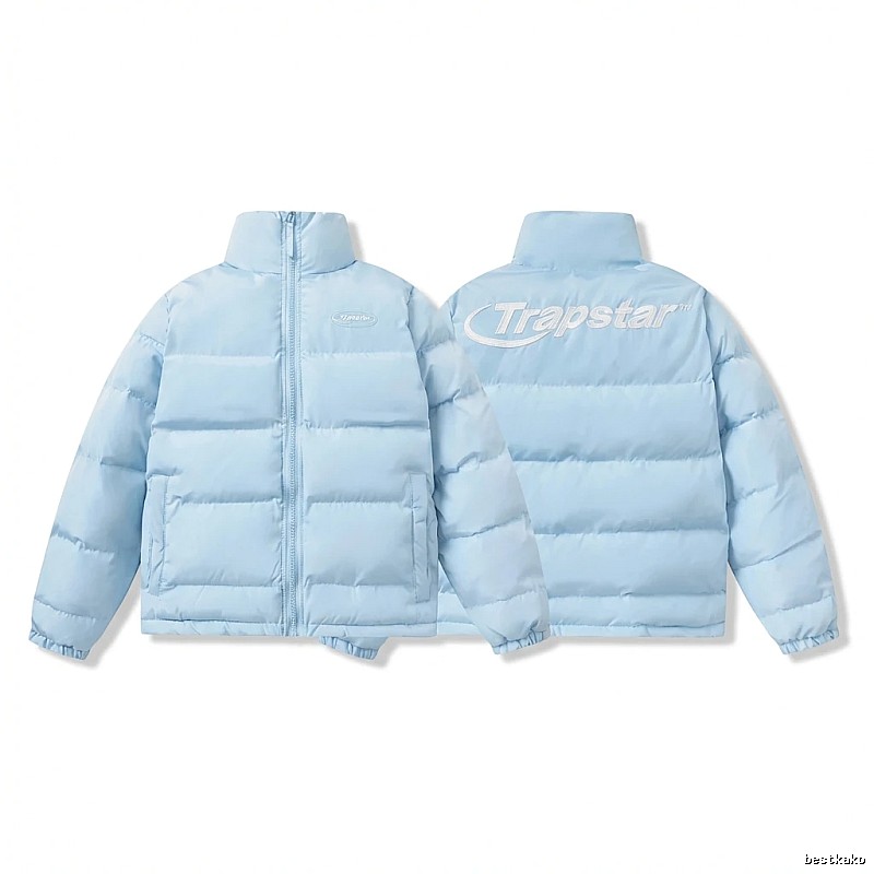 Trapstar trendy and cool style light blue down jacket