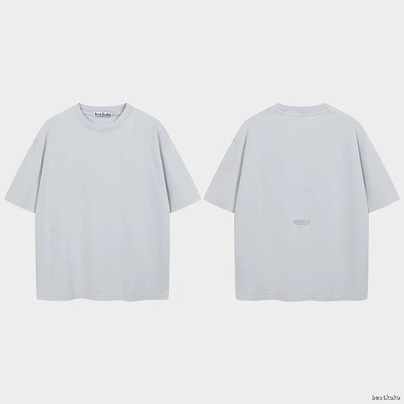 Acne Studios 2090-80 Blue Style Ac908040 Stockholm Logo T-Shirt Relaxed Styling