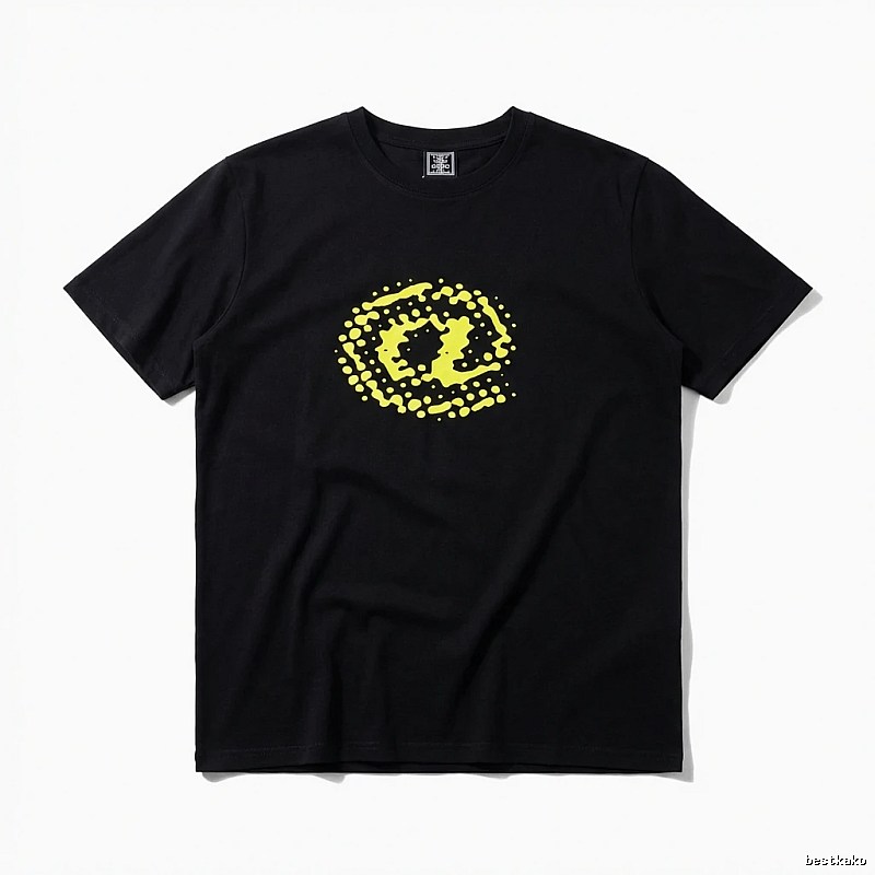 ADWYSD trendy brand black printed T-shirt