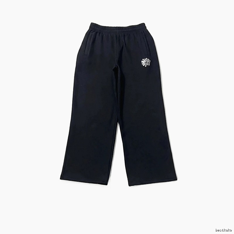 ADWYSD trendy brand loose black long trousers.