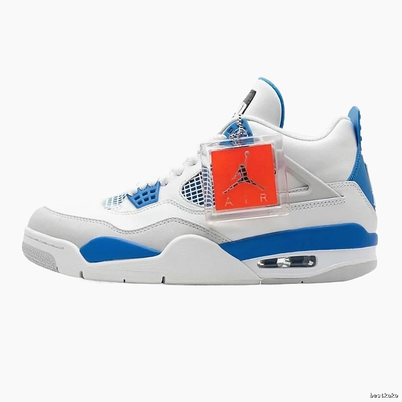Air Jordan 4 Retro "White/Blue" (Sport Style)