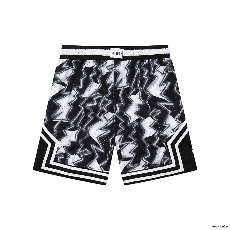 AJ Lightning series black and white shorts