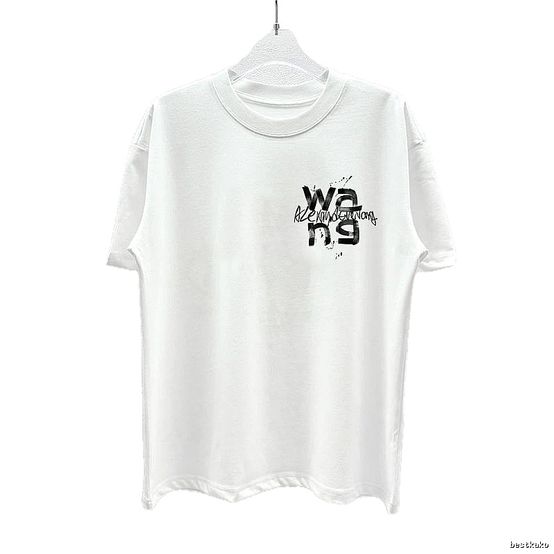 Alexander Wang Ink Wash Print Street Style White T-Shirt
