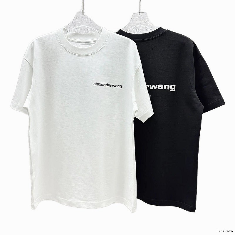 Alexander Wang Minimalist Lettering Black & White Short-sleeve T-shirt
