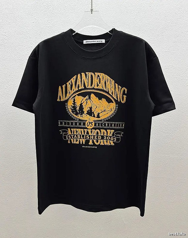 Alexander Wang Vintage Print Black Short-Sleeve T-Shirt