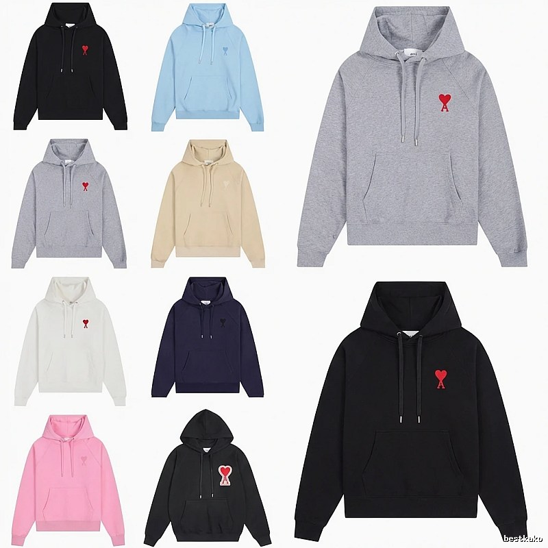 AMI Embroidered Heart Casual Hoodie