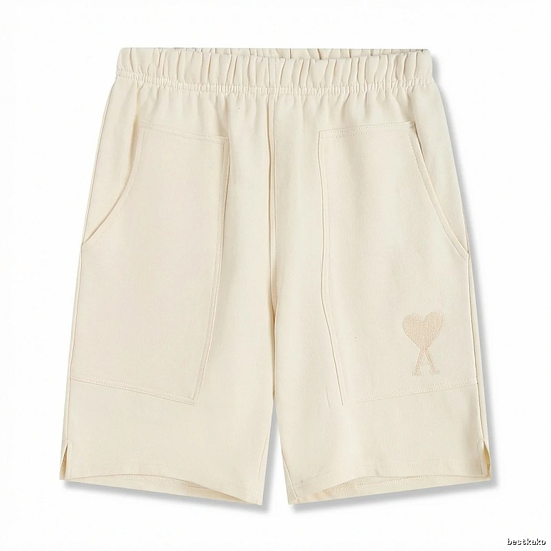 AMI Embroidered Love Casual Shorts