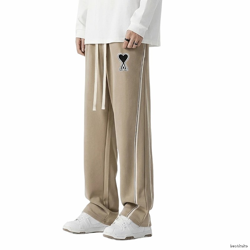 AMI fleece-lined casual khaki pants